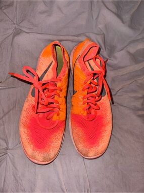 Nike Women's Bright Orange and Red Athletic Running Shoes